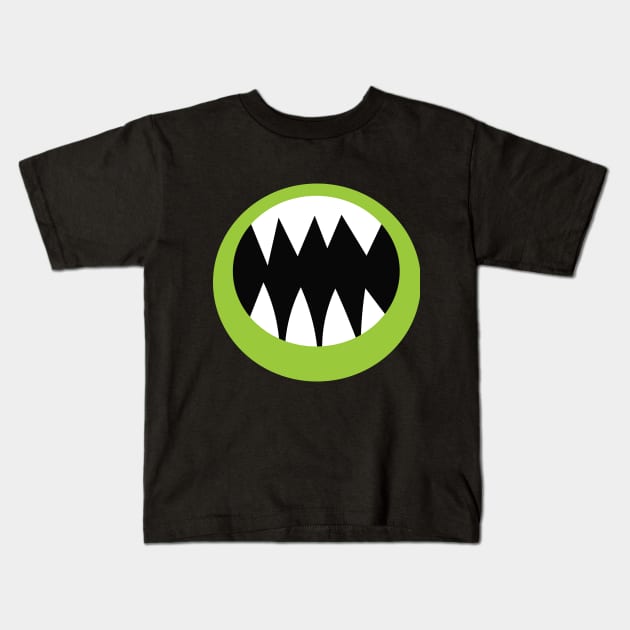 Halloween Scary Mouth Kids T-Shirt by koolteas